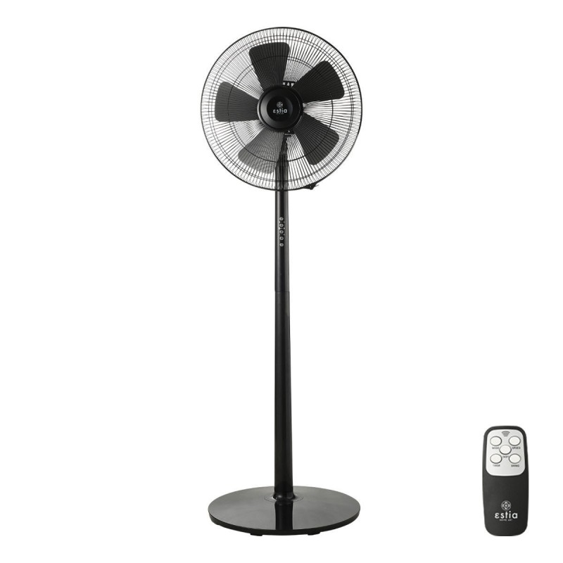 Estia ESTIA ΑΝΕΜΙΣΤΗΡΑΣ ΣΤΑΝΤ ΕΠΙΔΑΠΕΔΙΟΣ LEVANTO 40cm 55w ΜΑΥΡΟΣ ΜΕ ΤΗΛΕΧΕΙΡΙΣΤΗΡΙΟ