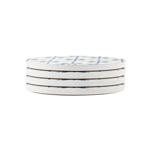 Estia ESTIA ΣΟΥΒΕΡ AEGEAN TILE ΚΕΡΑΜΙΚΟ Φ10.3cm ΣΕΤ 4 ΤΕΜ
