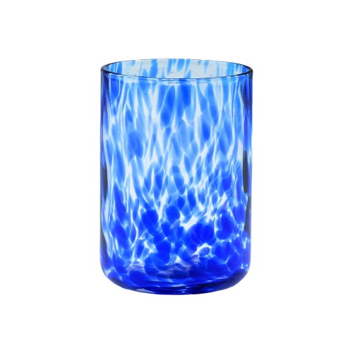 Estia ESTIA ΠΟΤΗΡΙ ΝΕΡΟΥ ΧΑΜΗΛΟ COLORBURST ΓΥΑΛΙΝΟ 360ml ΜΠΛΕ ΣΕΤ 6ΤΕΜ.