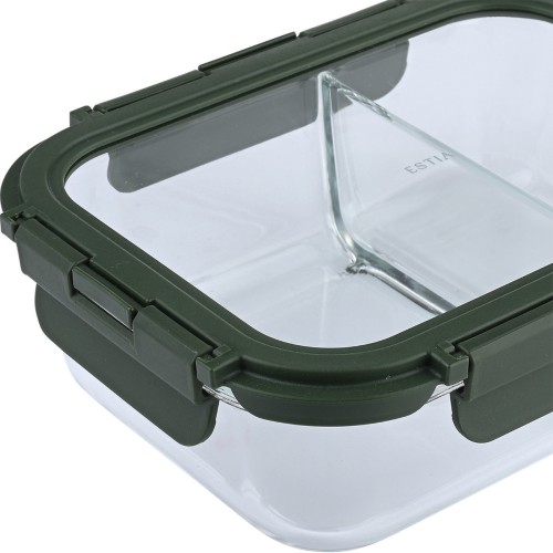 Estia ESTIA ΦΑΓΗΤΟΔΟΧΕΙΟ CLICK&SEAL 2 ΘΕΣΕΩΝ ΜΕ ΑΕΡΑΓΩΓΟ 1030ml OLIVE