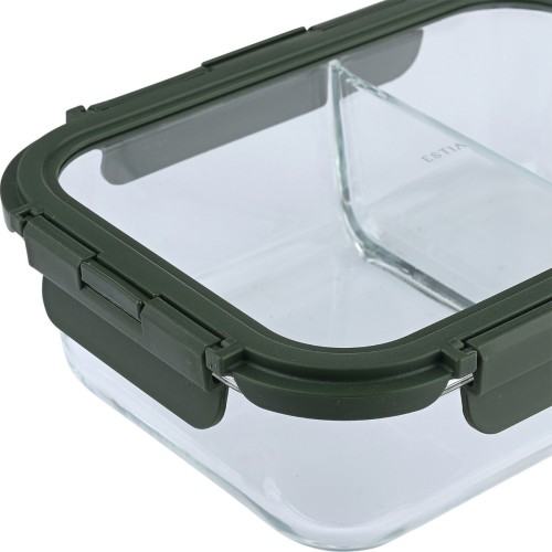 Estia ESTIA ΦΑΓΗΤΟΔΟΧΕΙΟ CLICK&SEAL 2 ΘΕΣΕΩΝ ΜΕ ΑΕΡΑΓΩΓΟ 1460ml OLIVE