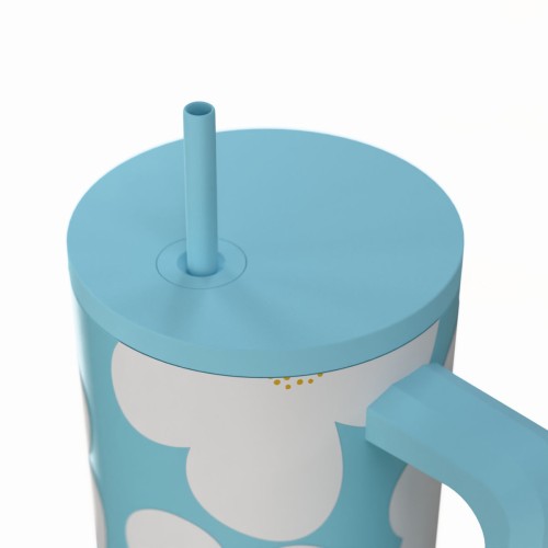 Estia ESTIA ΘΕΡΜΟΣ STRAW TUMBLER XL SAVE THE AEGEAN 900ml BLUE DAISY