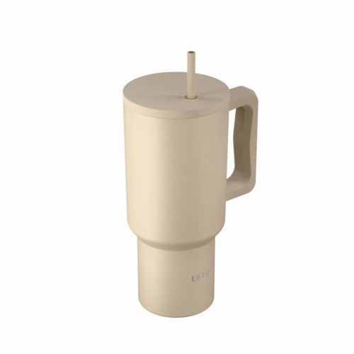 Estia ESTIA ΘΕΡΜΟΣ STRAW TUMBLER XL SAVE THE AEGEAN 900ml DUNE