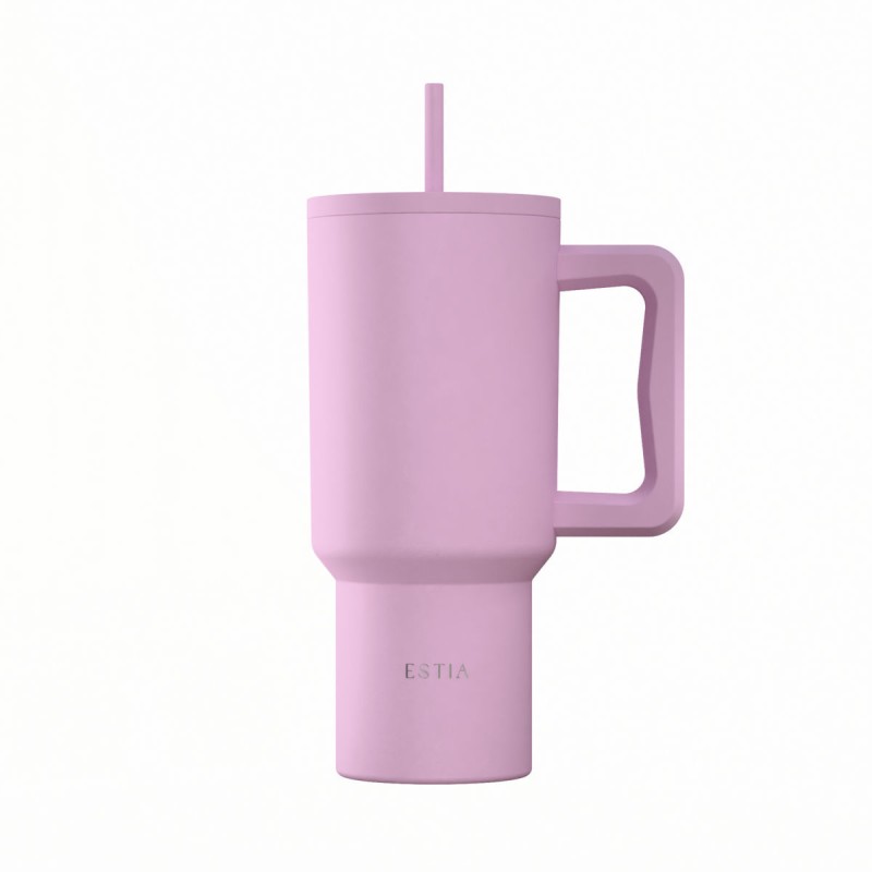 Estia ESTIA ΘΕΡΜΟΣ STRAW TUMBLER XL SAVE THE AEGEAN 900ml LAVENDER
