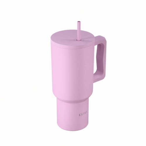 Estia ESTIA ΘΕΡΜΟΣ STRAW TUMBLER XL SAVE THE AEGEAN 900ml LAVENDER