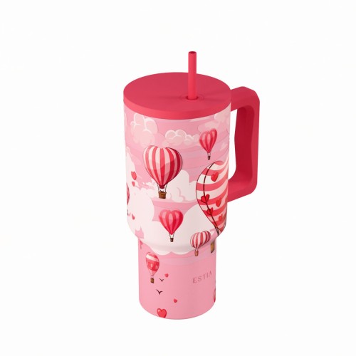 Estia ESTIA ΘΕΡΜΟΣ STRAW TUMBLER XL SAVE THE AEGEAN 900ml LOVE ASCEND