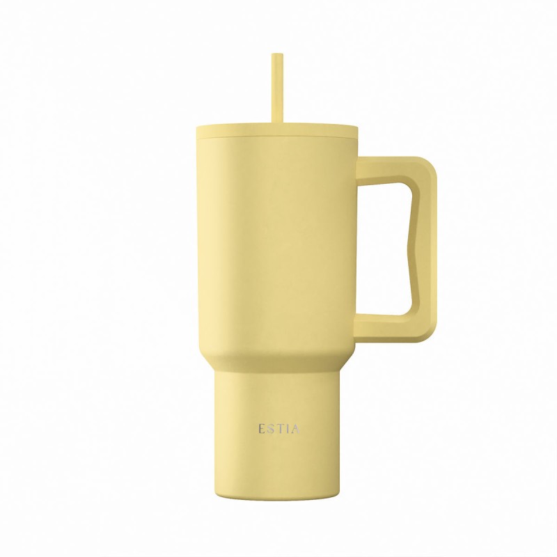 Estia ESTIA ΘΕΡΜΟΣ STRAW TUMBLER XL SAVE THE AEGEAN 900ml SUNBEAM