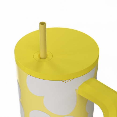Estia ESTIA ΘΕΡΜΟΣ STRAW TUMBLER XL SAVE THE AEGEAN 900ml YELLOW DAISY