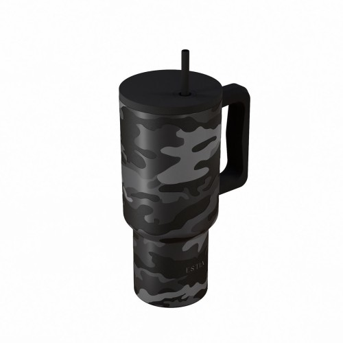 Estia ESTIA ΘΕΡΜΟΣ STRAW TUMBLER XL SAVE THE AEGEAN 900ml DARK CAMO