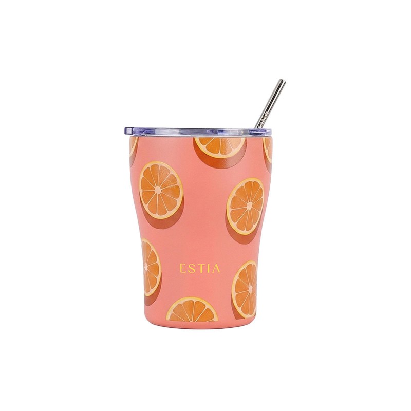 Estia ESTIA ΘΕΡΜΟΣ COFFEE MUG SAVE THE AEGEAN 350ml ORANGE POP