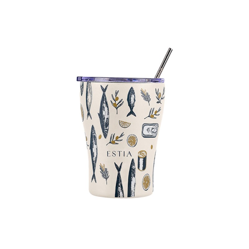 Estia ESTIA ΘΕΡΜΟΣ COFFEE MUG SAVE THE AEGEAN 350ml SALT LIFE