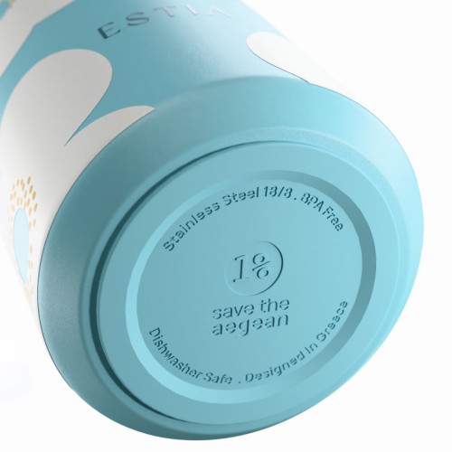 Estia ESTIA ΘΕΡΜΟΣ LENS SAVE THE AEGEAN 360ml BLUE DAISY