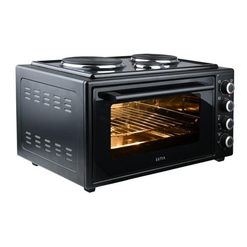 Estia ESTIA ΗΛΕΚΤΡΙΚΟ ΦΟΥΡΝΑΚΙ MASTERCOOK COMPACT 2950W 48lt ΜΕ 3 ΕΣΤΙΕΣ ΚΑΙ 4 ΛΕΙΤΟΥΡΓΙΕΣ ΑΝΤΙΣΤΑΣΗΣ
