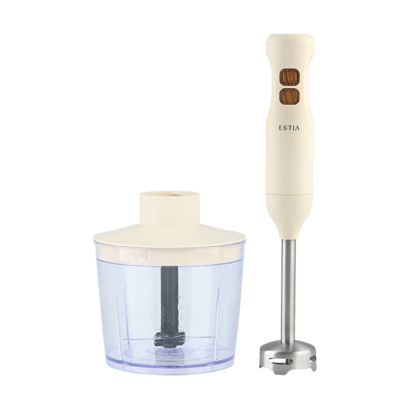 Estia ESTIA ΡΑΒΔΟΜΠΛΕΝΤΕΡ PURE CREAM 600W ΜΕ ΛΕΠΙΔΕΣ ΤΙΤΑΝΙΟΥ & ΔΟΧΕΙΟ 500ml ΚΡΕΜ