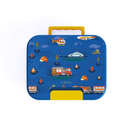 Estia ESTIA ΠΑΙΔΙΚΟ ΦΑΓΗΤΟΔΟΧΕΙΟ SAVE THE AEGEAN 950ml ΜΕ 3 ΑΝΟΞΕΙΔΩΤΕΣ ΑΠΟΣΠΩΜΕΝΕΣ ΘΗΚΕΣ CITY HEROES