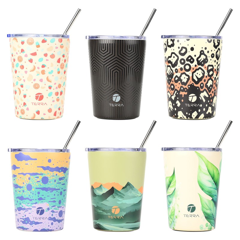 Estia TERRA ΘΕΡΜΟΣ COFFEE MUG SAVE THE AEGEAN 350ml ΜΕ ΣΧΕΔΙΟ ASSORTED