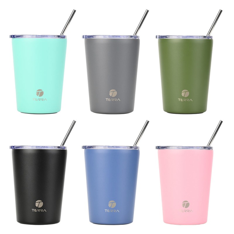 Estia TERRA ΘΕΡΜΟΣ COFFEE MUG SAVE THE AEGEAN 350ml ΜΟΝΟΧΡΩΜΟ ASSORTED