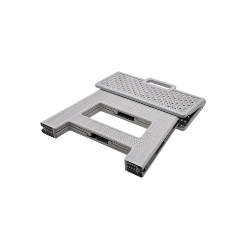 Estia Πλαστικό Σκαμπό Πτυσσόμενο 04-14933 29x22x22cm Γκρι