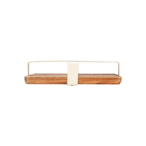 Estia ESTIA ΧΑΡΤΟΠΕΤΣΕΤΟΘΗΚΗ ΤΕΤΡΑΓΩΝΗ ALLURE ΜΕΤΑΛΛΙΚΗ IVORY