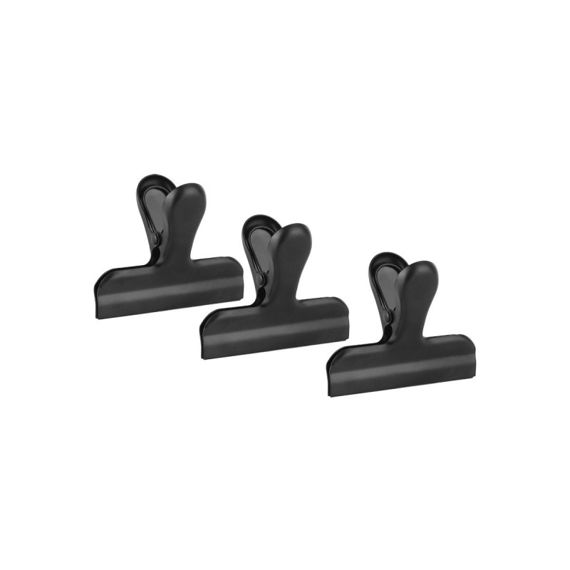 Estia Κλίπ για σακούλες τροφίμων Μαύρα 3 τεμ.