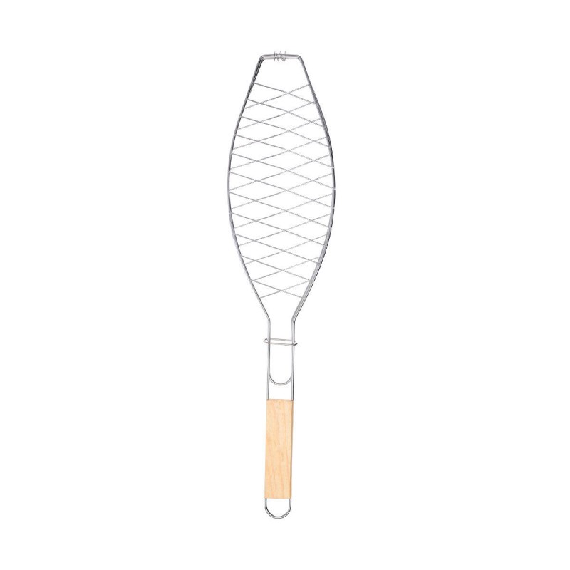 Estia ESTIA ΣΧΑΡΑ ΨΗΣΙΜΑΤΟΣ ΨΑΡΙΟΥ BARBEQUE ΜΕΤΑΛΛΙΚΗ 33x14cm ΜΕ ΞΥΛΙΝΗ ΛΑΒΗ