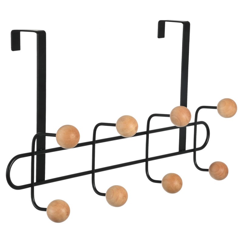 Estia ESTIA ΚΡΕΜΑΣΤΡΑ ΠΟΡΤΑΣ ΜΕΤΑΛΛΙΚΗ 41X7.5X23cm 8 ΘΕΣΕΩΝ ΜΑΥΡΗ