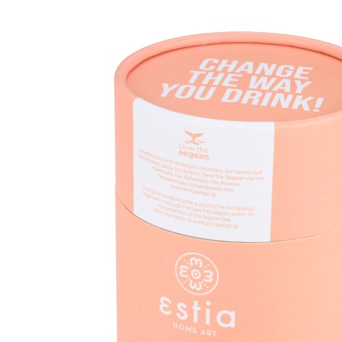 Estia ESTIA ΘΕΡΜΟΣ COFFEE MUG SAVE THE AEGEAN 350ml PEACH FUZZ