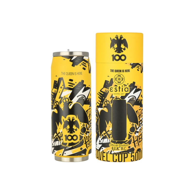 Estia ESTIA ΘΕΡΜΟΣ TRAVEL CUP AEK BC EDITION THE QUEEN IS HERE 500ml