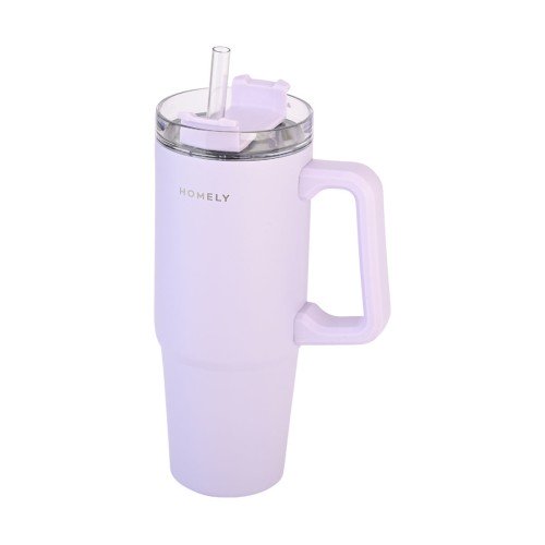 Estia Θερμός Straw Tumbler HOMELY  900ml Lavender Fog