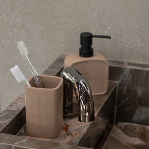 Estia Ποτηράκι μπάνιου TEXT Ρητίνης Μπέζ