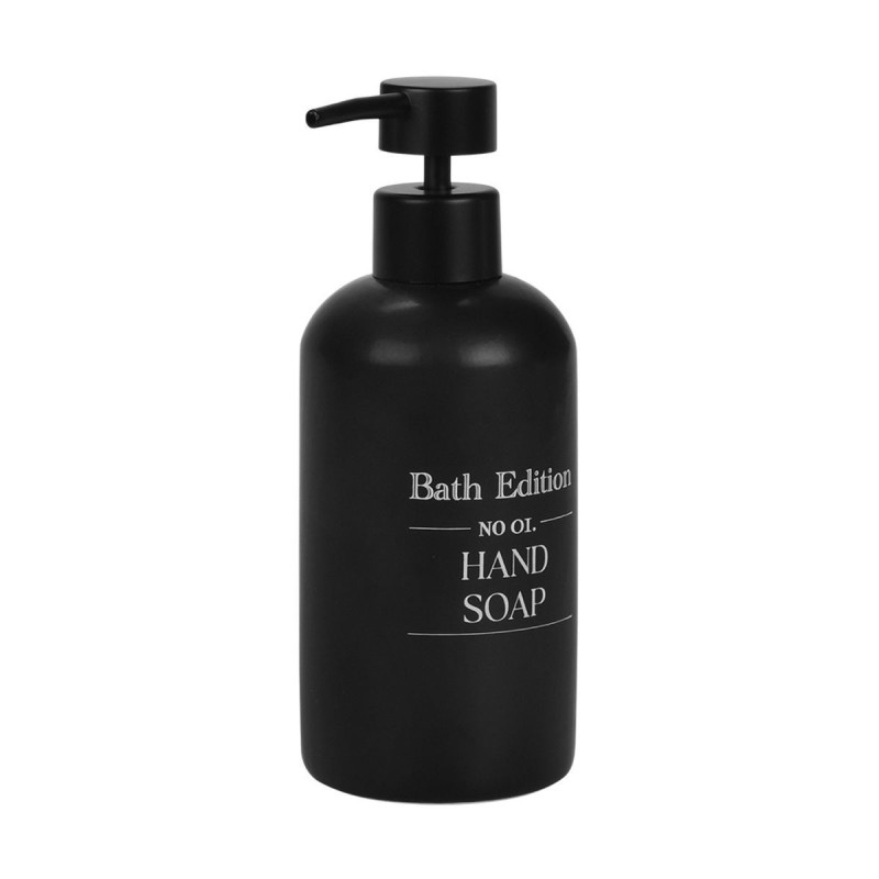 Estia Dispenser MYST 310ml STONEWARE 7x7x19cm ΜΑΥΡΟ