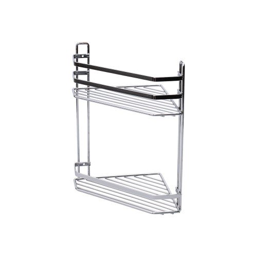 Estia ESTIA ΕΤΑΖΕΡΑ ELEGANT ΜΕΤΑΛΛΙΚΗ ΓΩΝΙΑΚΗ 2 ΘΕΣΕΩΝ 32x28x18cm ΧΡΩΜΙΟΥ