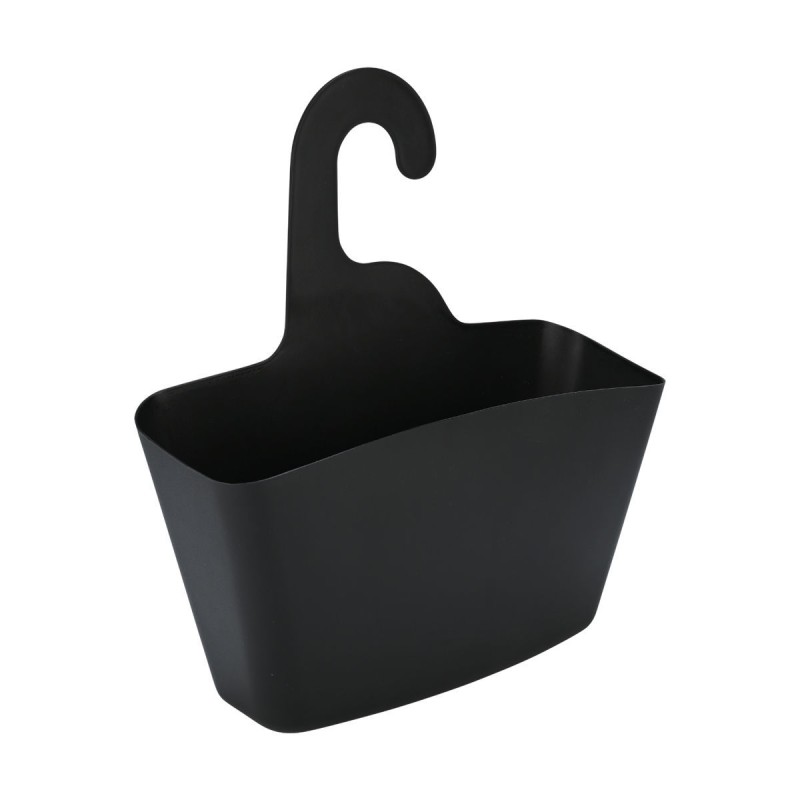 Estia Θήκη οργάνωσης μπάνιου κρεμαστή 24x7x25cm Μαύρη