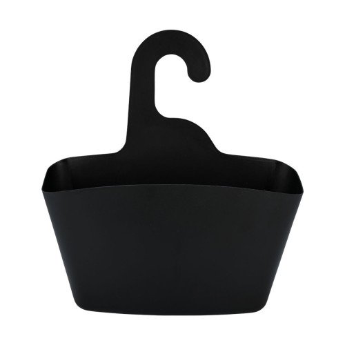 Estia Θήκη οργάνωσης μπάνιου κρεμαστή 24x7x25cm Μαύρη