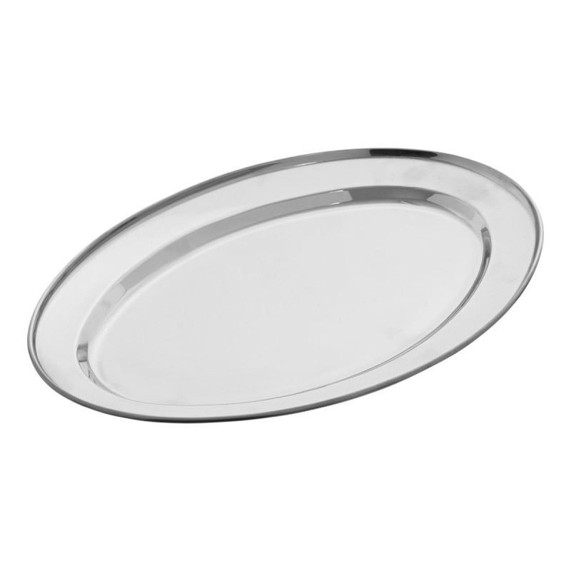 Estia Πιατέλα σερβιρίσματος ανοξείδωτη Οβάλ 34.5x22x1cm