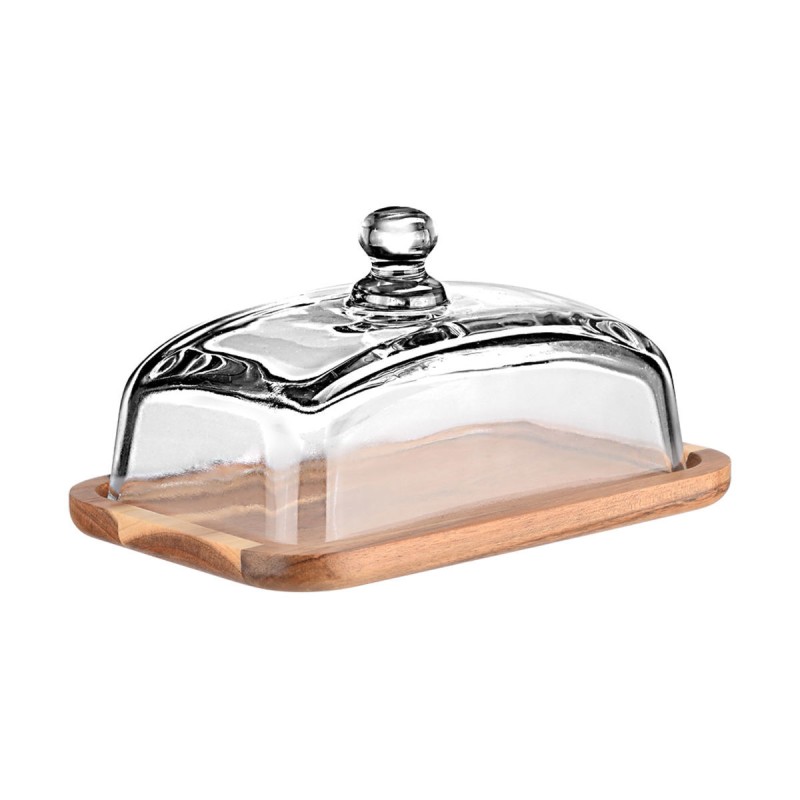 Estia Βάση τυριών Allure με γυάλινο καπάκι 18.5x12.8x10cm