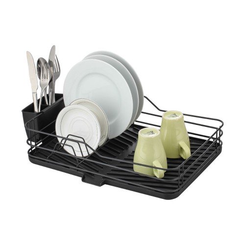 Estia ESTIA ΠΙΑΤΟΘΗΚΗ ΜΟΝΗ ΜΕΤΑΛΛΙΚΗ 43x31cm ΜΑΥΡΗ