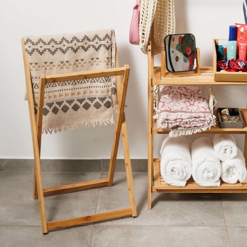 Estia Κρεμάστρα πετσέτας ΒΑΜΒΟΟ ESSENTIALS επιδαπέδια φυσικό χρώμα