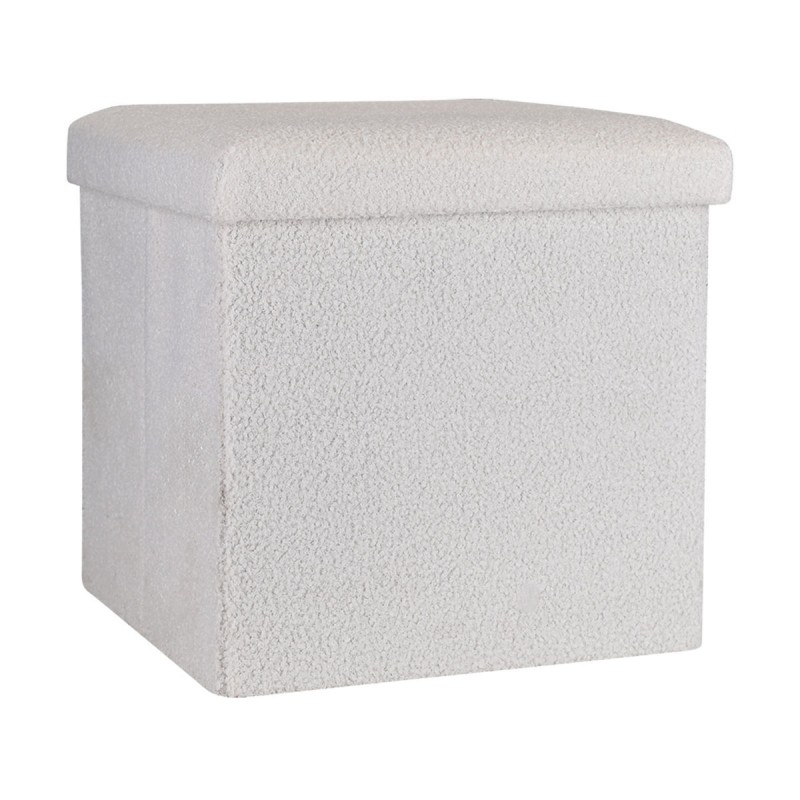 Estia Σκαμπό Cube Leather με αποθηκευτικό χώρο Λευκό