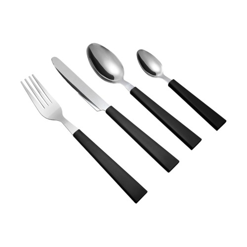 Estia Σετ μαχαιροπίρουνα Homely ανοξείδωτο ατσάλι με Μαύρη λαβή 18/0 24 Τεμ.