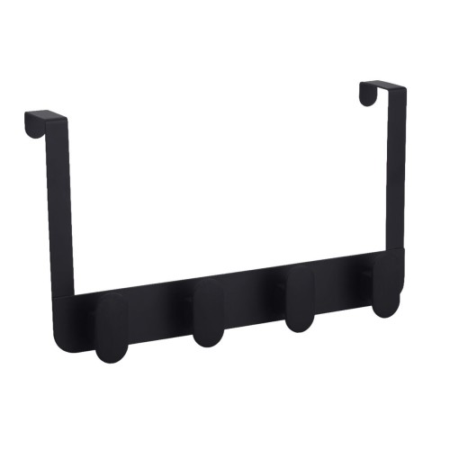 Estia Κρεμάστρα πόρτας μεταλλική 4 θέσεων Μαύρη