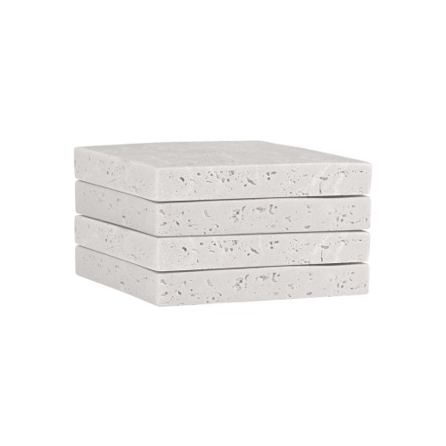 Estia Σουβέρ με όψη Travertine 10x10cm Σετ 4τμχ.