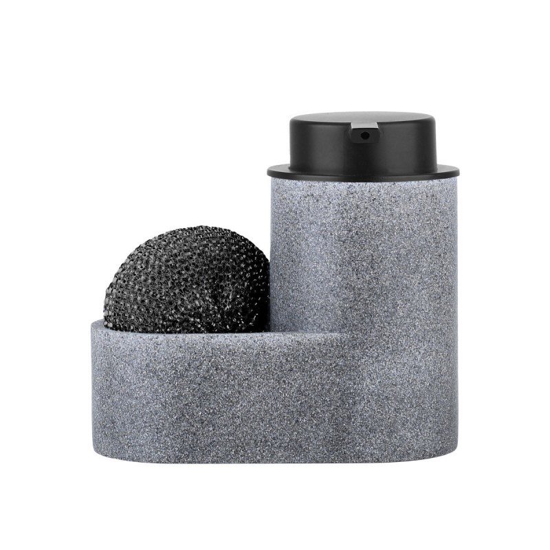 Estia Αντλία σαπιουνιού πιάτων με Μαύρο σφουγγαράκι Γκρί