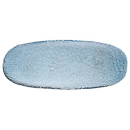 Estia ESTIA ΔΙΣΚΟΣ ΣΕΡΒΙΡΙΣΜΑΤΟΣ  ROCHE ΓΥΑΛΙΝΟΣ 42x17x2cm ΜΠΛΕ