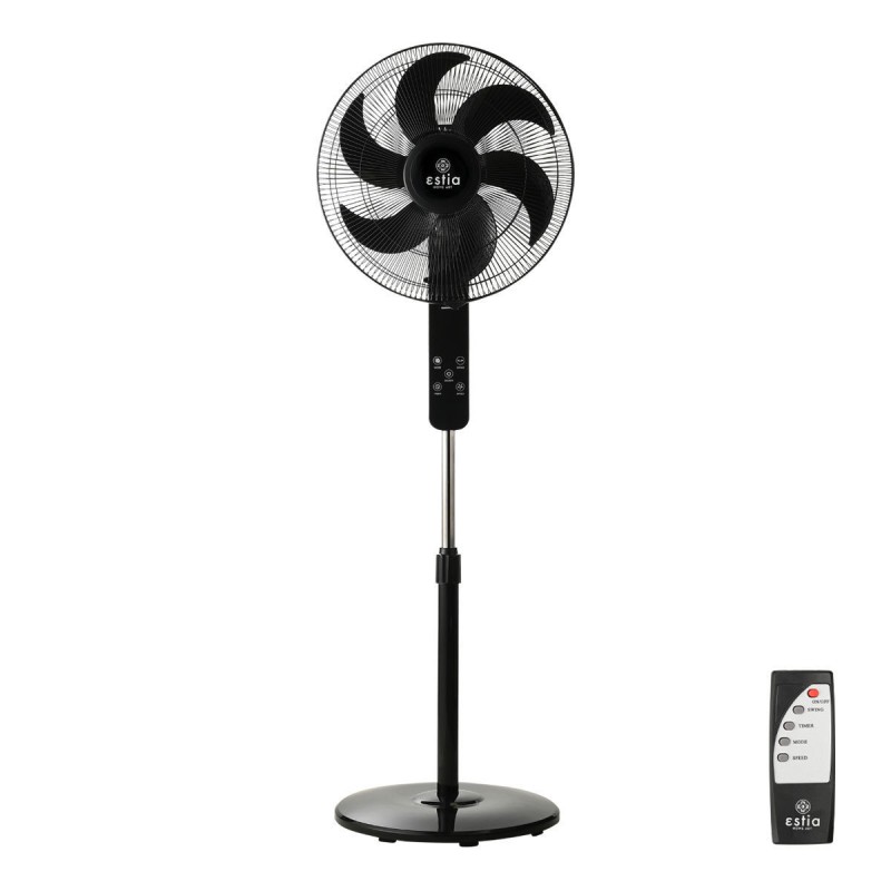 Estia ESTIA ΑΝΕΜΙΣΤΗΡΑΣ ΣΤΑΝΤ ΕΠΙΔΑΠΕΔΙΟΣ BOW 40cm 60w ΜΑΥΡΟΣ ΜΕ ΤΗΛΕΧΕΙΡΙΣΤΗΡΙΟ