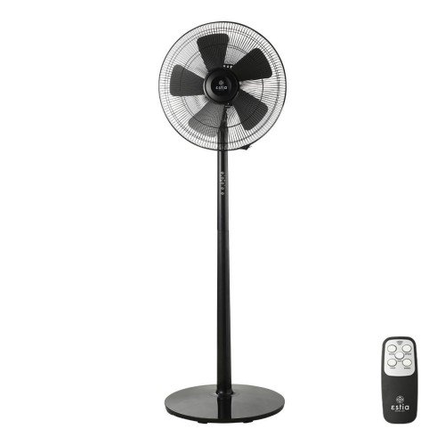 Estia ESTIA ΑΝΕΜΙΣΤΗΡΑΣ ΣΤΑΝΤ ΕΠΙΔΑΠΕΔΙΟΣ LEVANTO 40cm 55w ΜΑΥΡΟΣ ΜΕ ΤΗΛΕΧΕΙΡΙΣΤΗΡΙΟ
