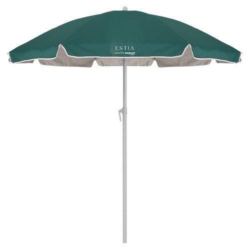 Estia ESTIA ΟΜΠΡΕΛΑ ΘΑΛΑΣΣΗΣ TEAL GREEN ΜΕ ΠΡΟΣΤΑΣΙΑ UPF 50+ ΜΕΤΑΛΛΙΚΗ 1.8m