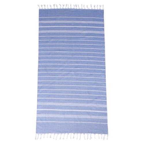 Estia ESTIA ΠΕΤΣΕΤΑ ΘΑΛΑΣΣΗΣ NAVY STRIPES ΒΑΜΒΑΚΕΡΗ 80x170cm ΜΠΛΕ