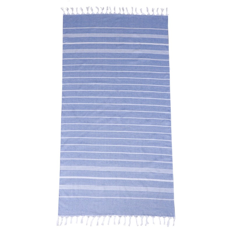 Estia ESTIA ΠΕΤΣΕΤΑ ΘΑΛΑΣΣΗΣ NAVY STRIPES ΒΑΜΒΑΚΕΡΗ 80x170cm ΜΠΛΕ