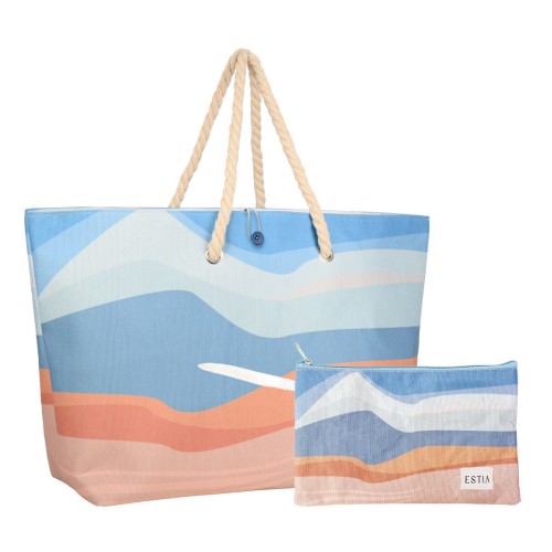 Estia ESTIA ΤΣΑΝΤΑ ΘΑΛΑΣΣΗΣ SERENE SHORES 63x20x36cm ΜΕ ΤΣΑΝΤΑΚΙ